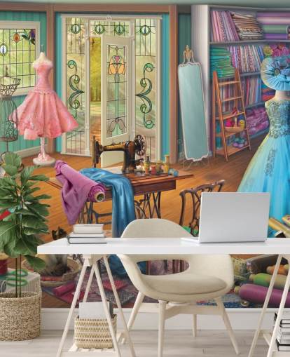 colourful haberdashery wallpaper colourful haberdashery wallpaper