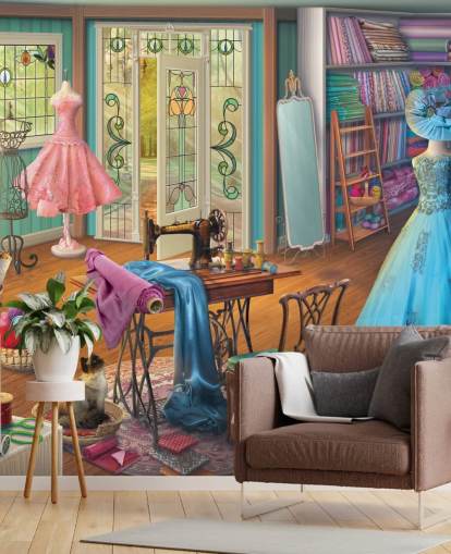 fargerik haberdashery tapet fargerik haberdashery tapet