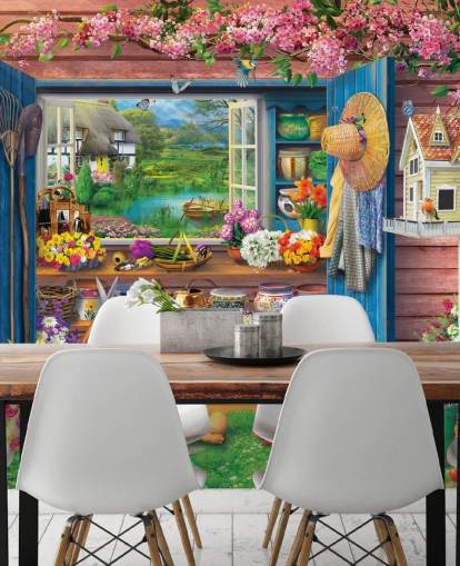 colourful garden shed wallpaper colourful garden shed wallpaper