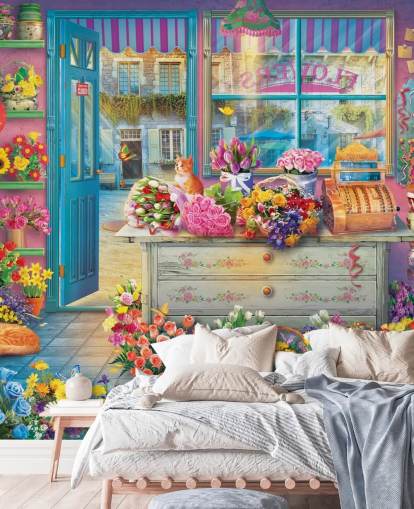 inde blomsterbutik tapet inde blomsterbutik tapet