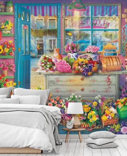 innen Blumenladen Tapete