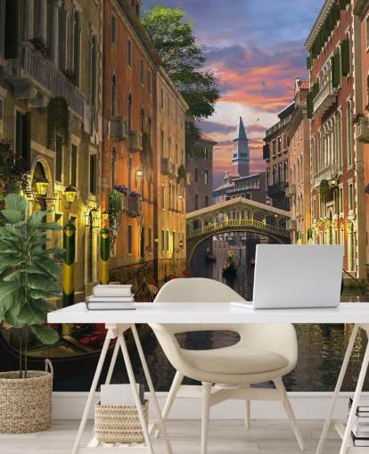 alter Kanal in Venedig Tapete