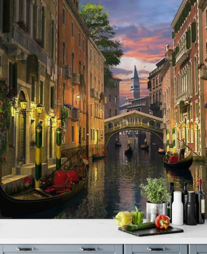 papel de parede old canal in venice