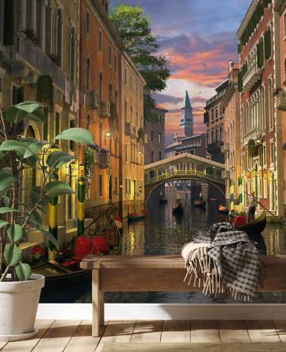 old canal in venice wallpaper