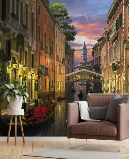 alter Kanal in Venedig Tapete
