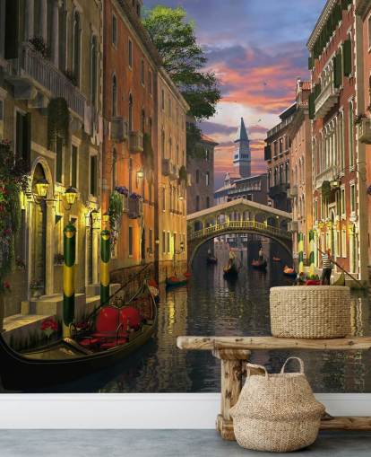 carta da parati old canal in venice