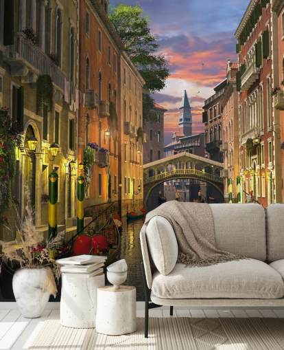 alter Kanal in Venedig Tapete