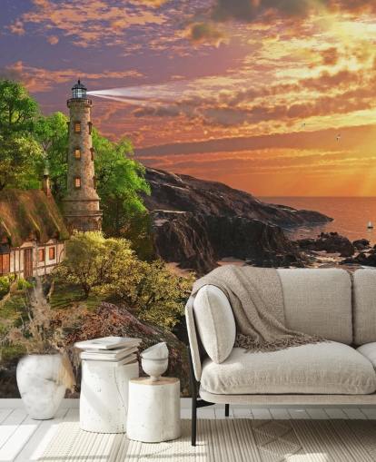 orange sunset by rocky coast wallpaper orange sunset by rocky coast wallpaper