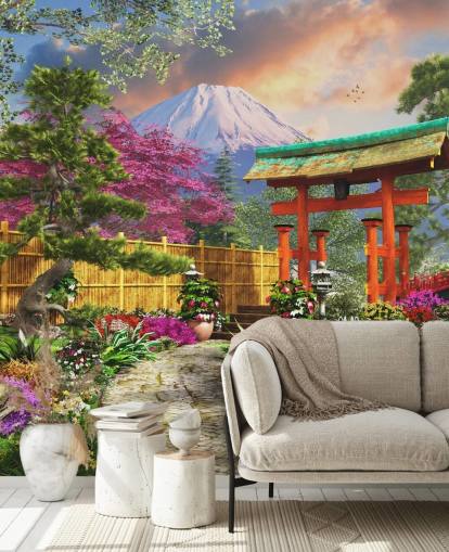 papel pintado colorido jardín japonés papel pintado colorido jardín japonés