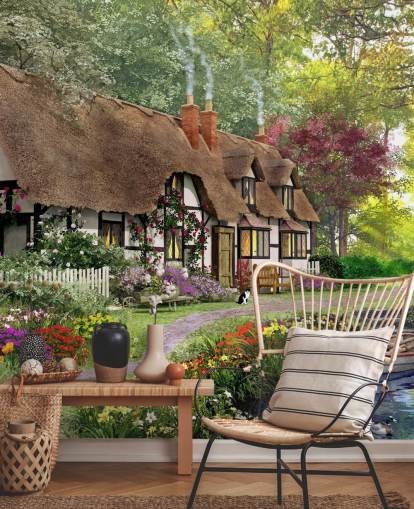 stråtak hytte ved kanalen tapet