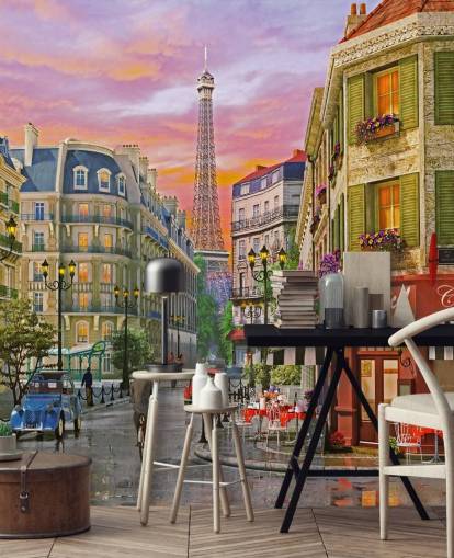 vanhat kadut Pariisin tapetti