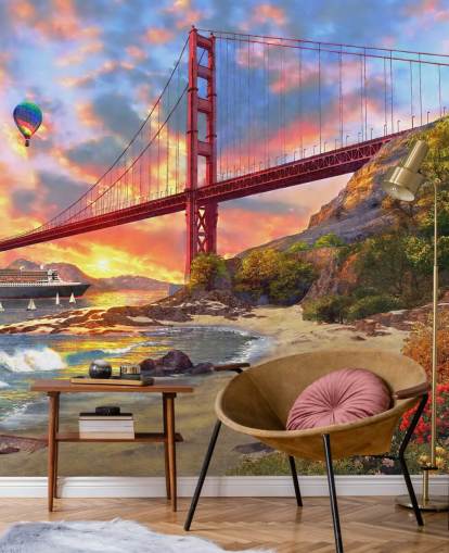 strand i San Francisco ser på bro tapet