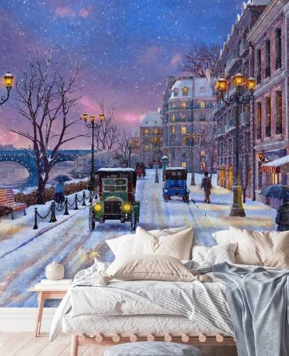 snø gatene i paris tapet snø gatene i paris tapet