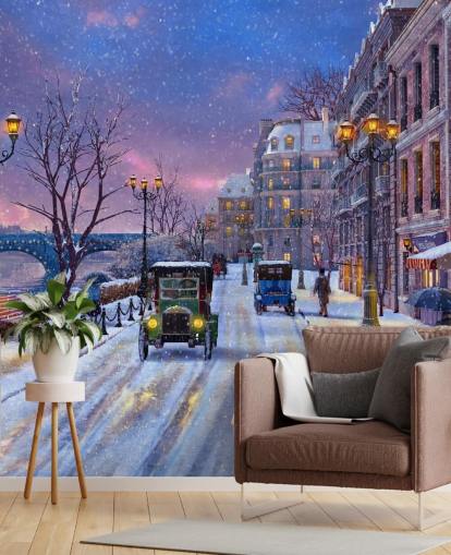 Fondos de snow streets of paris