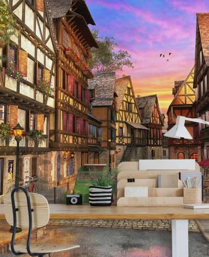 street in past wallpaper