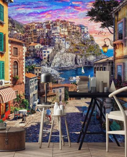 carta da parati street tradizionale italiana