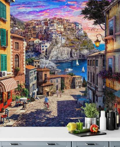 carta da parati street tradizionale italiana