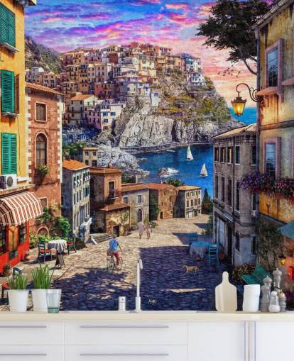 carta da parati street tradizionale italiana