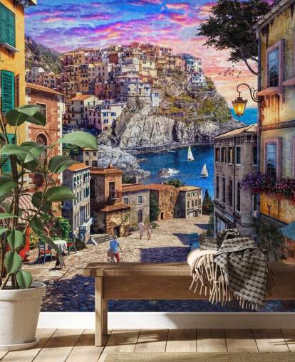 traditionelle italienische Straßentapete