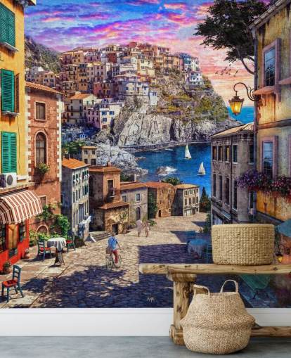 papel pintado calle tradicional italiana