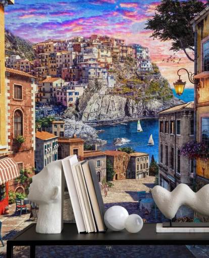 traditional italian street wallpaper