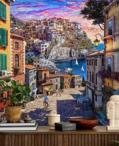 traditional italian street wallpaper