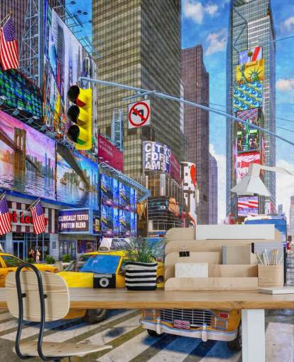 táxis amarelos no papel de parede times square táxis amarelos no papel de parede times square