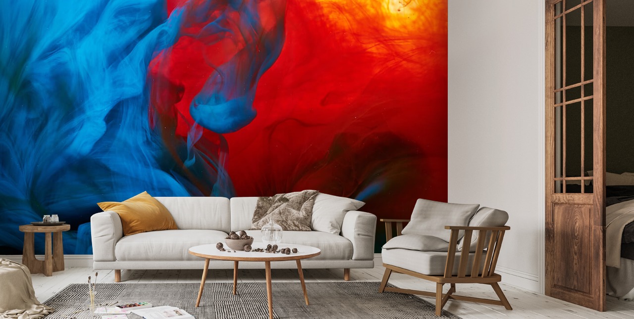 Abstracte verf Splash behang | Wallsauce NL