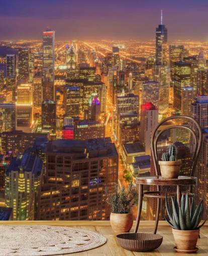 fondo de pantalla colorido chicago en la noche fondo de pantalla colorido chicago en la noche