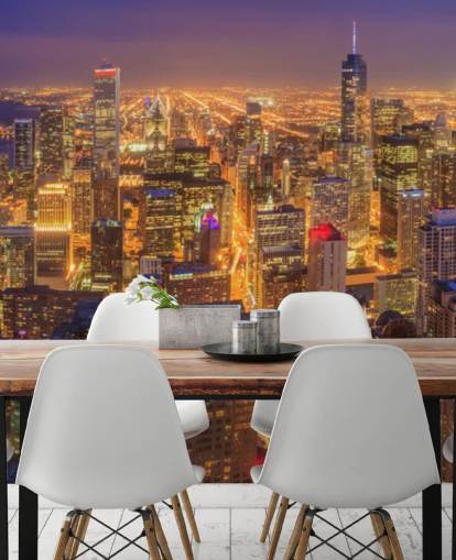 fondo de pantalla colorido chicago en la noche fondo de pantalla colorido chicago en la noche