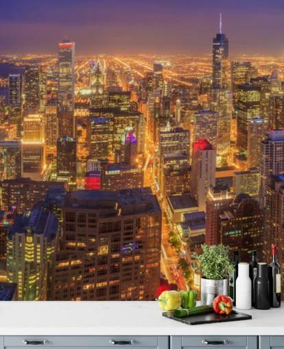 fondo de pantalla colorido chicago en la noche fondo de pantalla colorido chicago en la noche