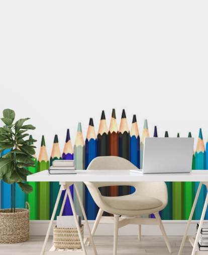 Coloured Pencils Bright Wallpaper