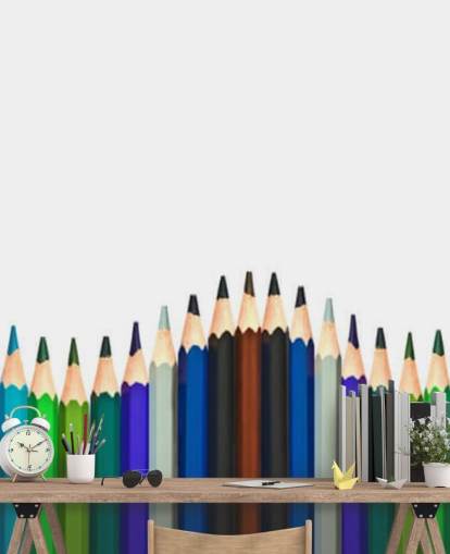 Coloured Pencils Bright Wallpaper
