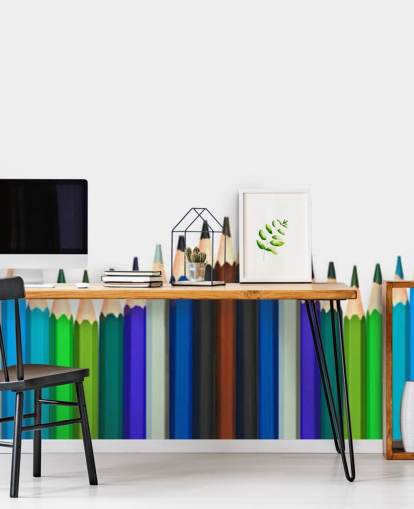 Crayons de couleur Papier peint lumineux