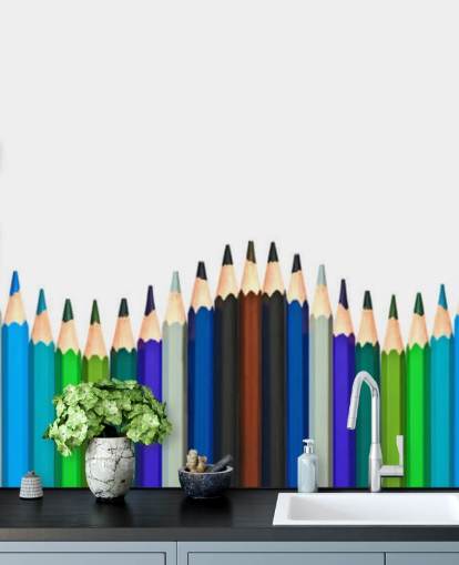 Coloured Pencils Bright Wallpaper