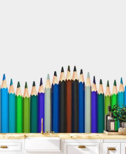 Coloured Pencils Bright Wallpaper