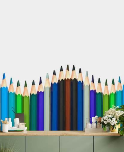 Coloured Pencils Bright Wallpaper