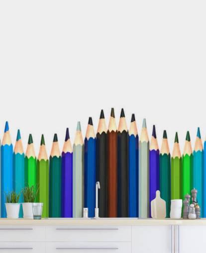 Coloured Pencils Bright Wallpaper