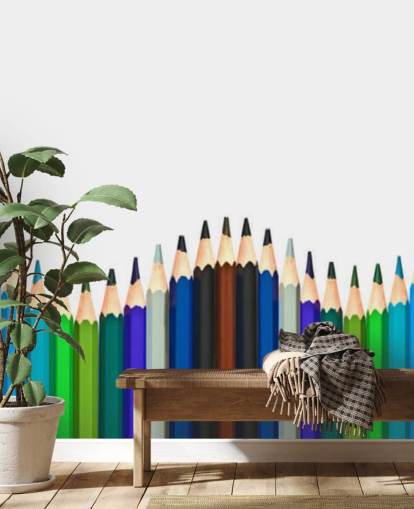 Coloured Pencils Bright Wallpaper