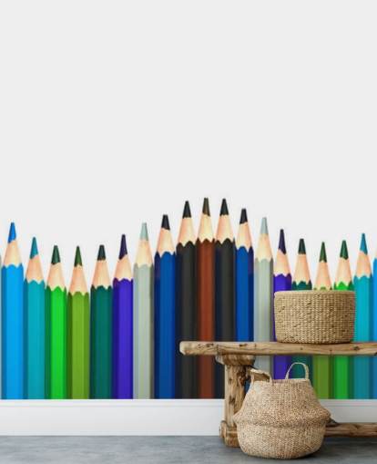 Coloured Pencils Bright Wallpaper