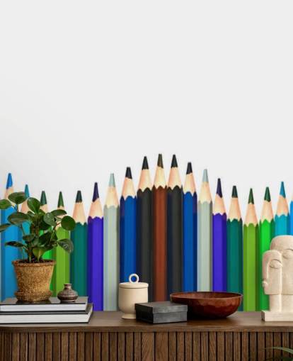 Coloured Pencils Bright Wallpaper