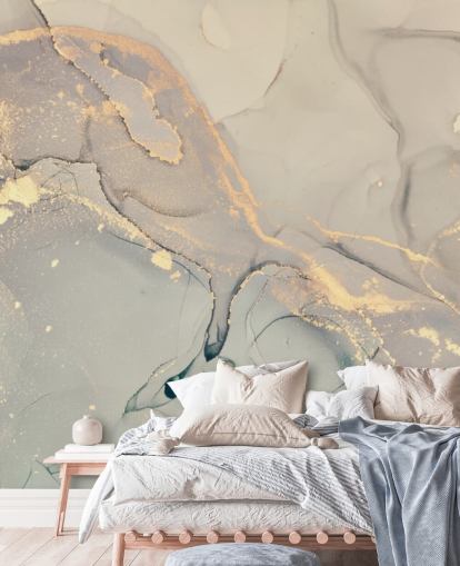 light gray and lilac tinted customizable marble wallpaper mural called Dreamy Marble Effect for kitchens, bedrooms and bathrooms