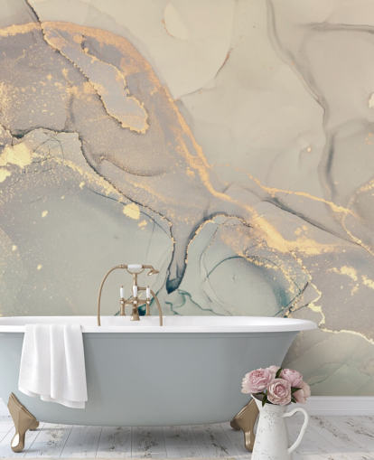 lysegrå og lilla tonet tilpassbart marmortapet veggmaleri kalt Dreamy Marble Effect for kjøkken, soverom og bad lysegrå og lilla tonet tilpassbart marmortapet veggmaleri kalt Dreamy Marble Effect for kjøkken, soverom og bad