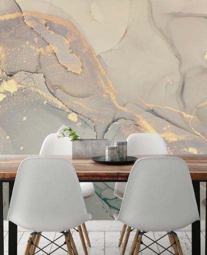 carta da parati murale in marmo personalizzabile color grigio chiaro e lilla chiamato Dreamy Marble Effect per cucine, camere da letto e bagni
