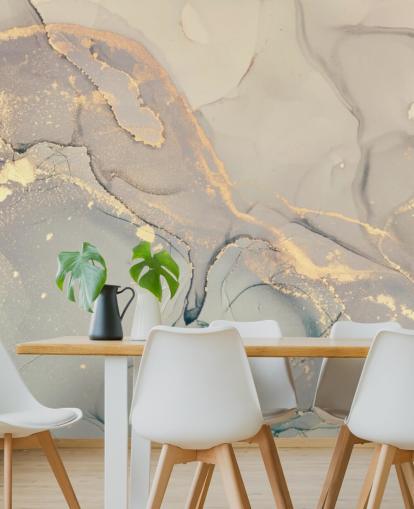 Hellgrau und lila getöntes, personalisierbares Marmortapeten-Wandbild namens Dreamy Marble Effect für Küchen, Schlafzimmer und Badezimmer