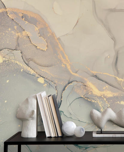 light grey and lilac tinted customisable marble wallpaper mural called Dreamy Marble Effect for kitchens, bedrooms and bathrooms