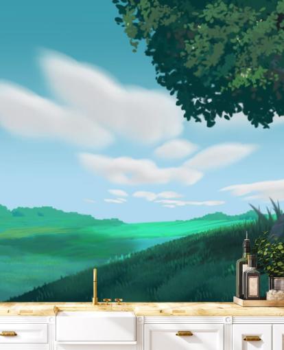 fond d'écran arbre anime