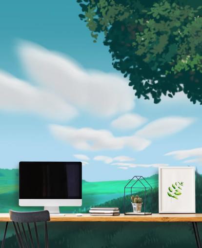 fond d'écran arbre anime