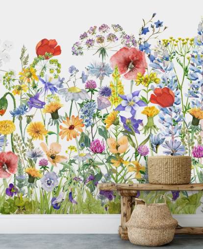 carta da parati dipinta con fiori carta da parati dipinta con fiori