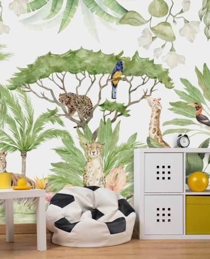 papel de parede safari animal jungle